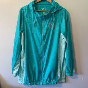 Disney hot topic Ariel little mermaid active windbreaker rain jacket large